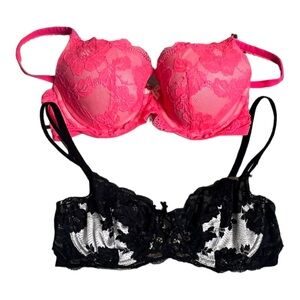 victoria's secret demi bra 36c lined and unlined lot